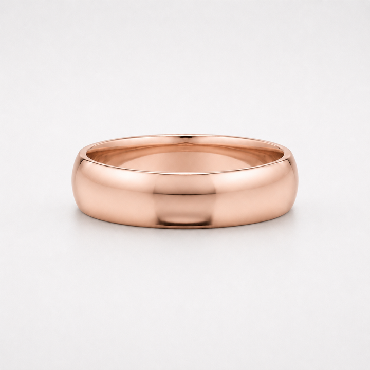 Custom Birthstone Inlay Band Ring – 5mm High Polish