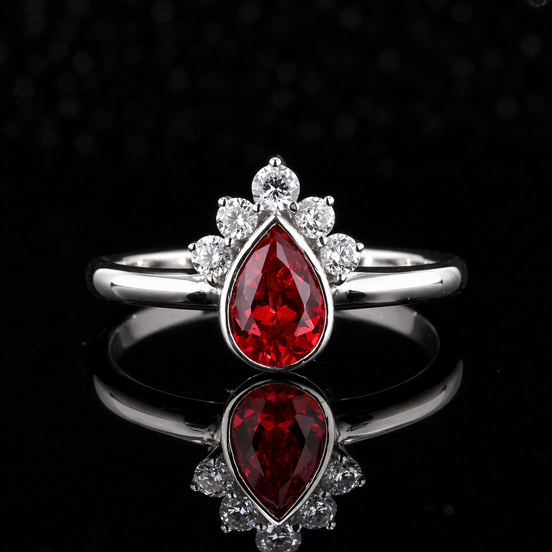 The Devotion — Pear Ruby Ring