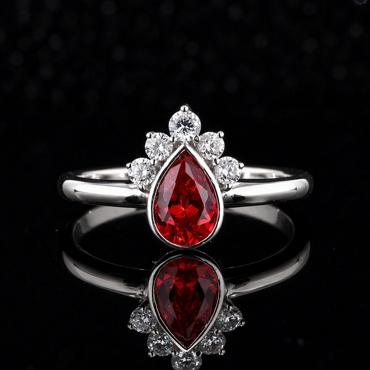 The Devotion — Pear Ruby Ring