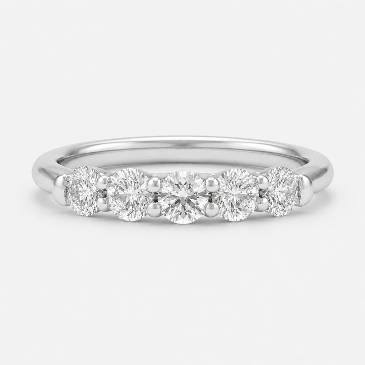 0.75ctw Round Diamond Five-Stone Band (3.5mm)