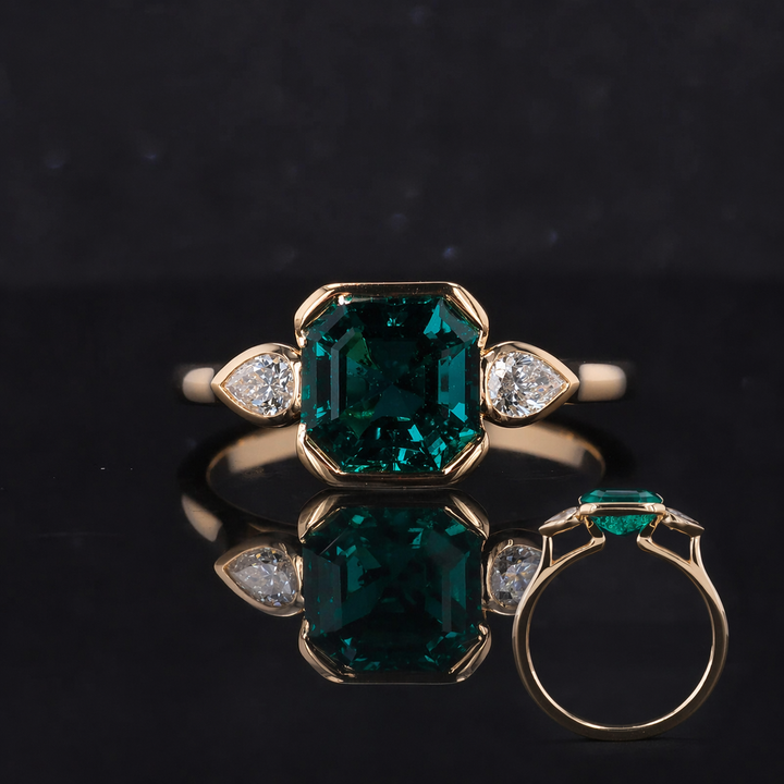 The Embrace — Emerald & Diamond Ring