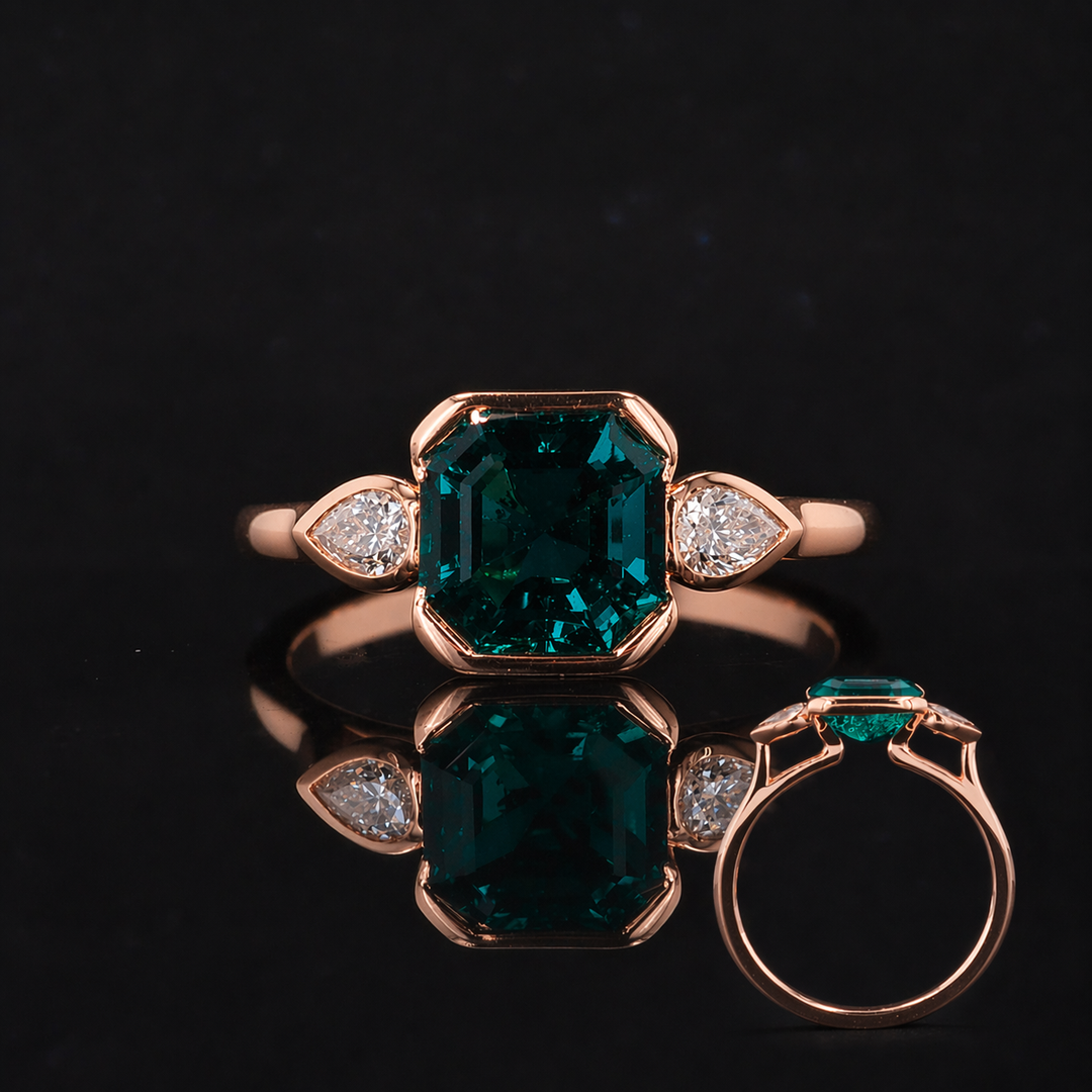The Embrace — Emerald & Diamond Ring