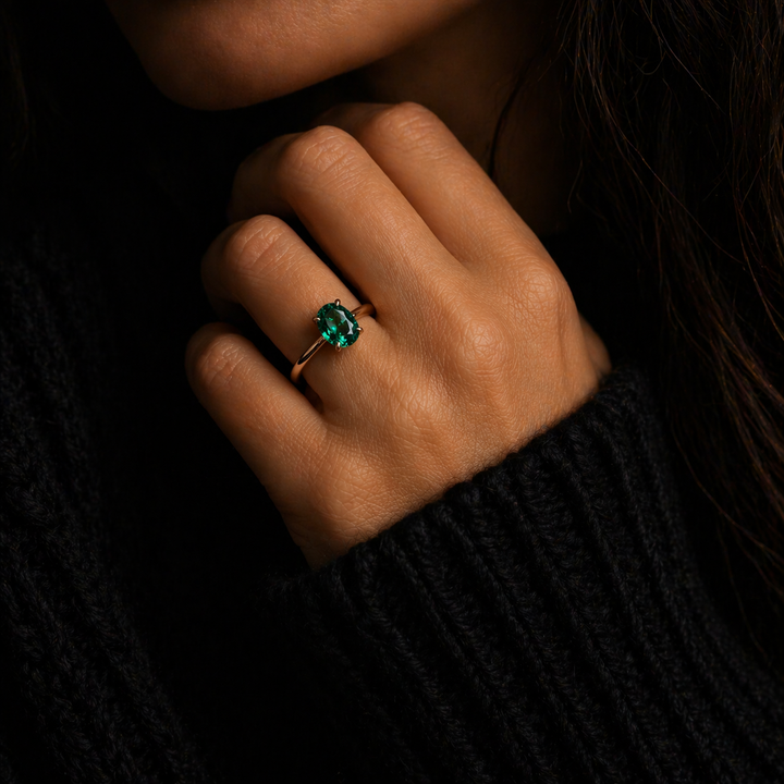 The Essence — Oval Emerald Ring