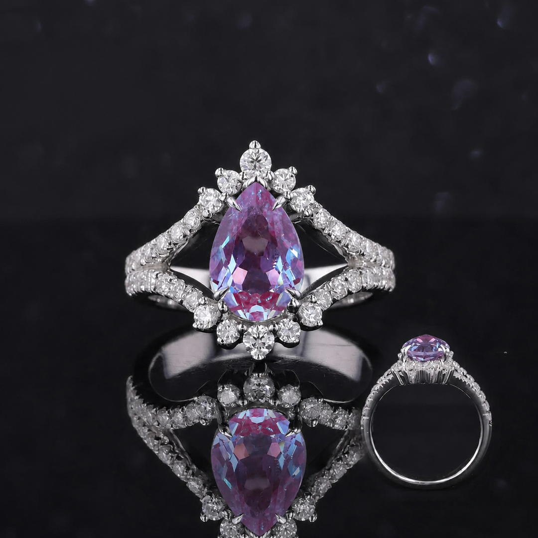 The Eye — Pear Alexandrite Diamond Ring