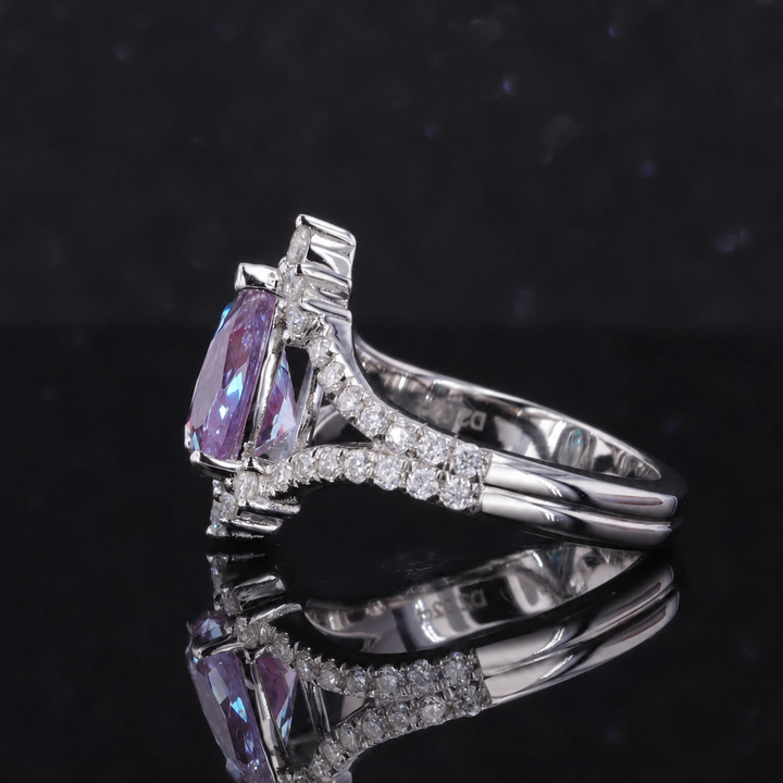 The Eye — Pear Alexandrite Diamond Ring