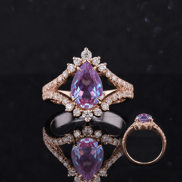 The Eye — Pear Alexandrite Diamond Ring