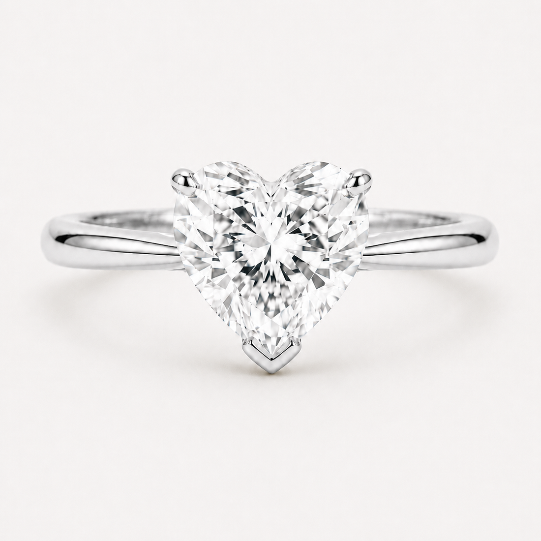 The Heart heart-cut lab diamond solitaire ring in 14K white gold