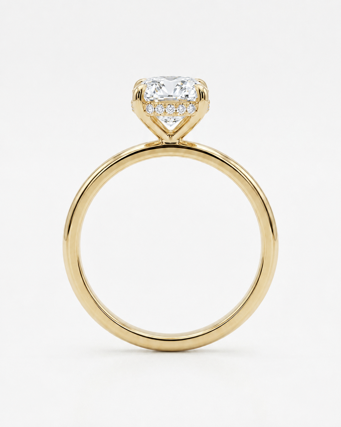 The Liora oval lab diamond engagement ring, view 3