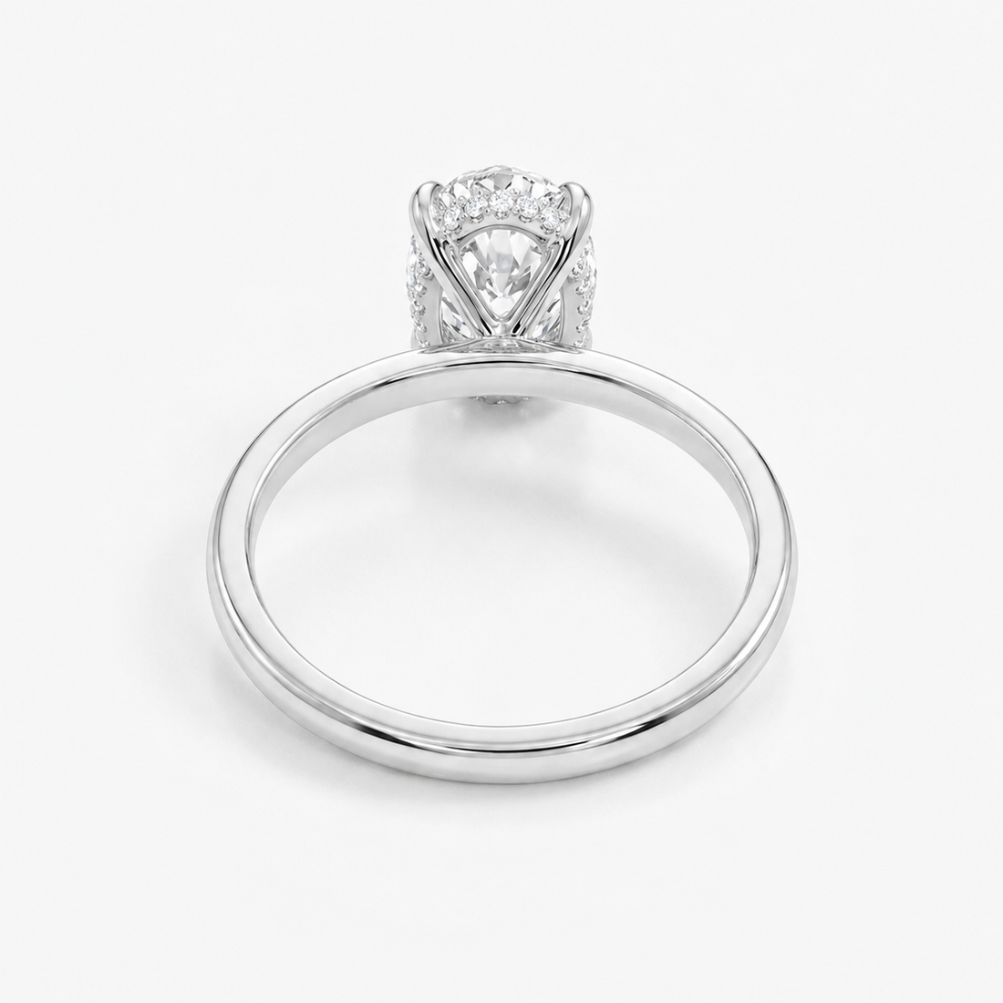 The Liora oval lab diamond engagement ring, view 10