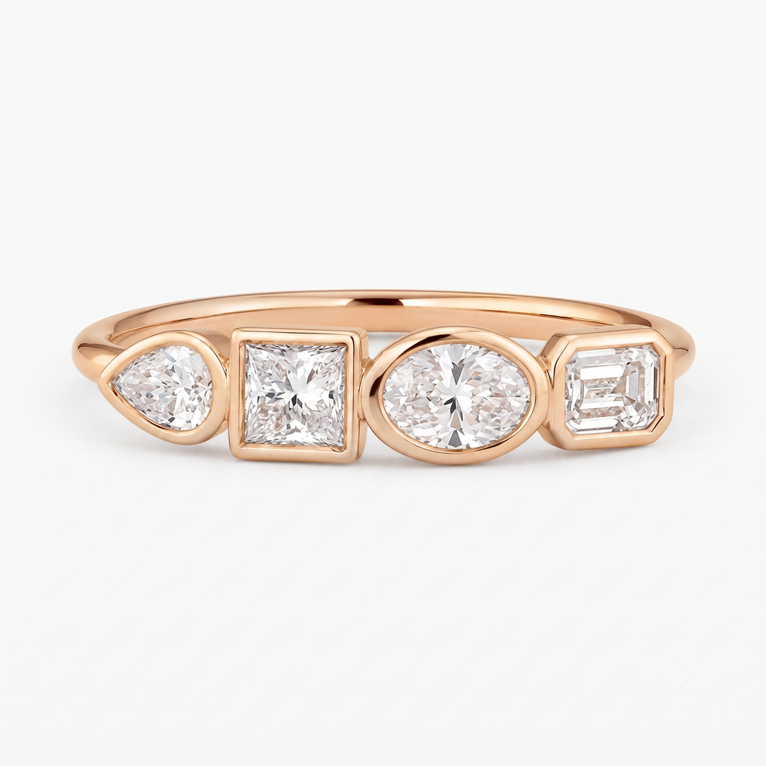 The Quartet Band four-stone lab diamond ring, view 12
