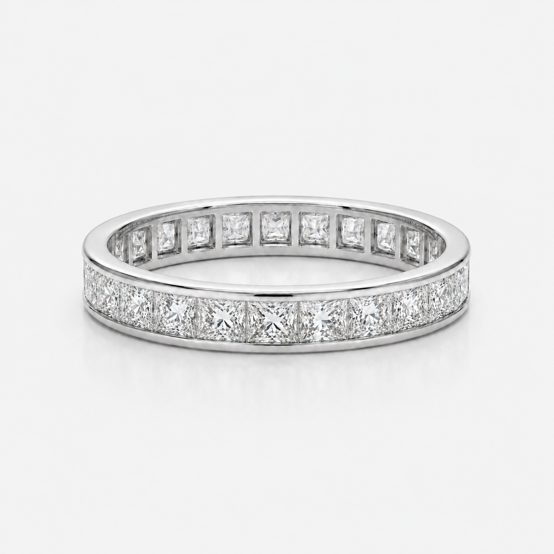 2.50ctw Princess Cut Channel-Set Eternity Band (4mm)