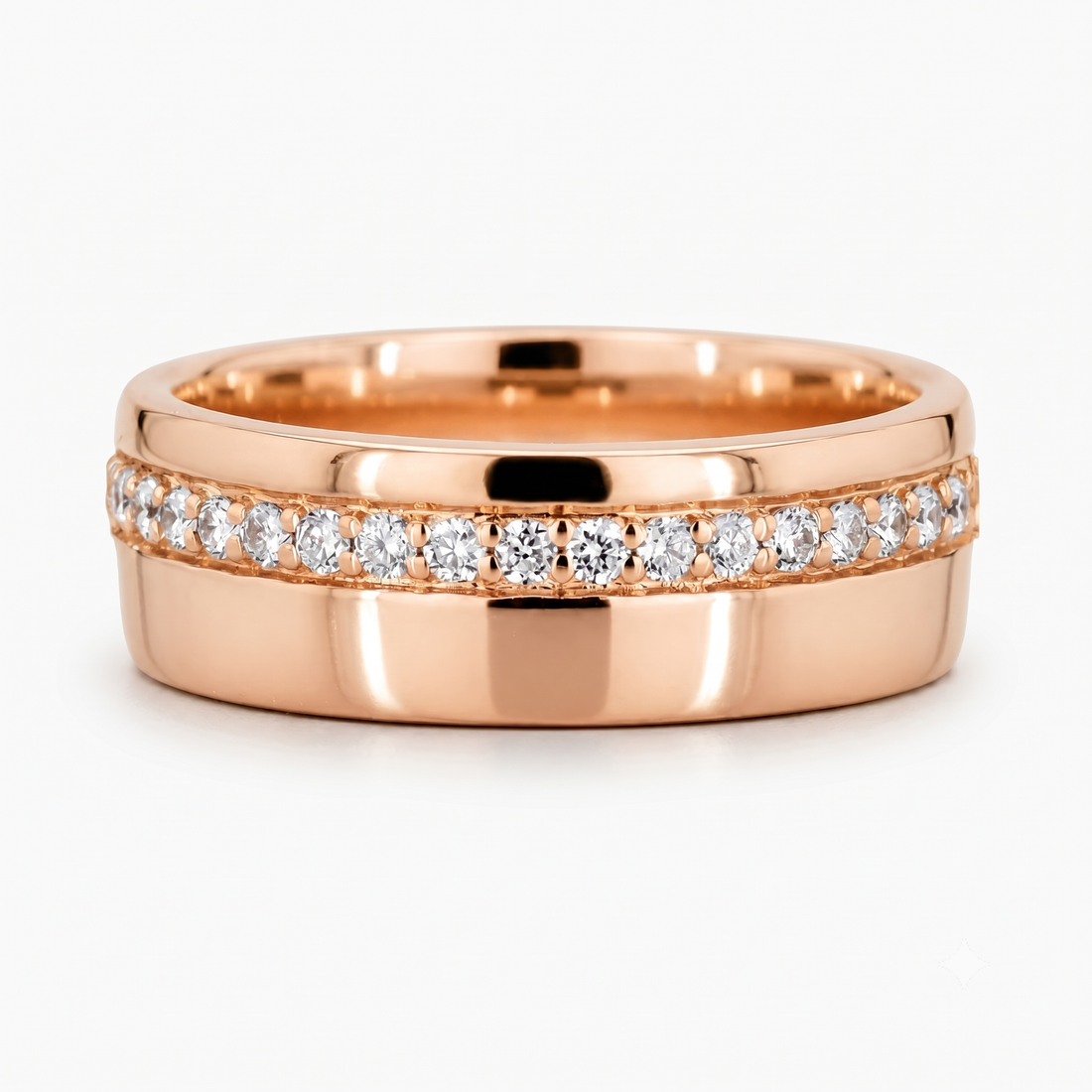 5mm lab diamond accent band, view 9
