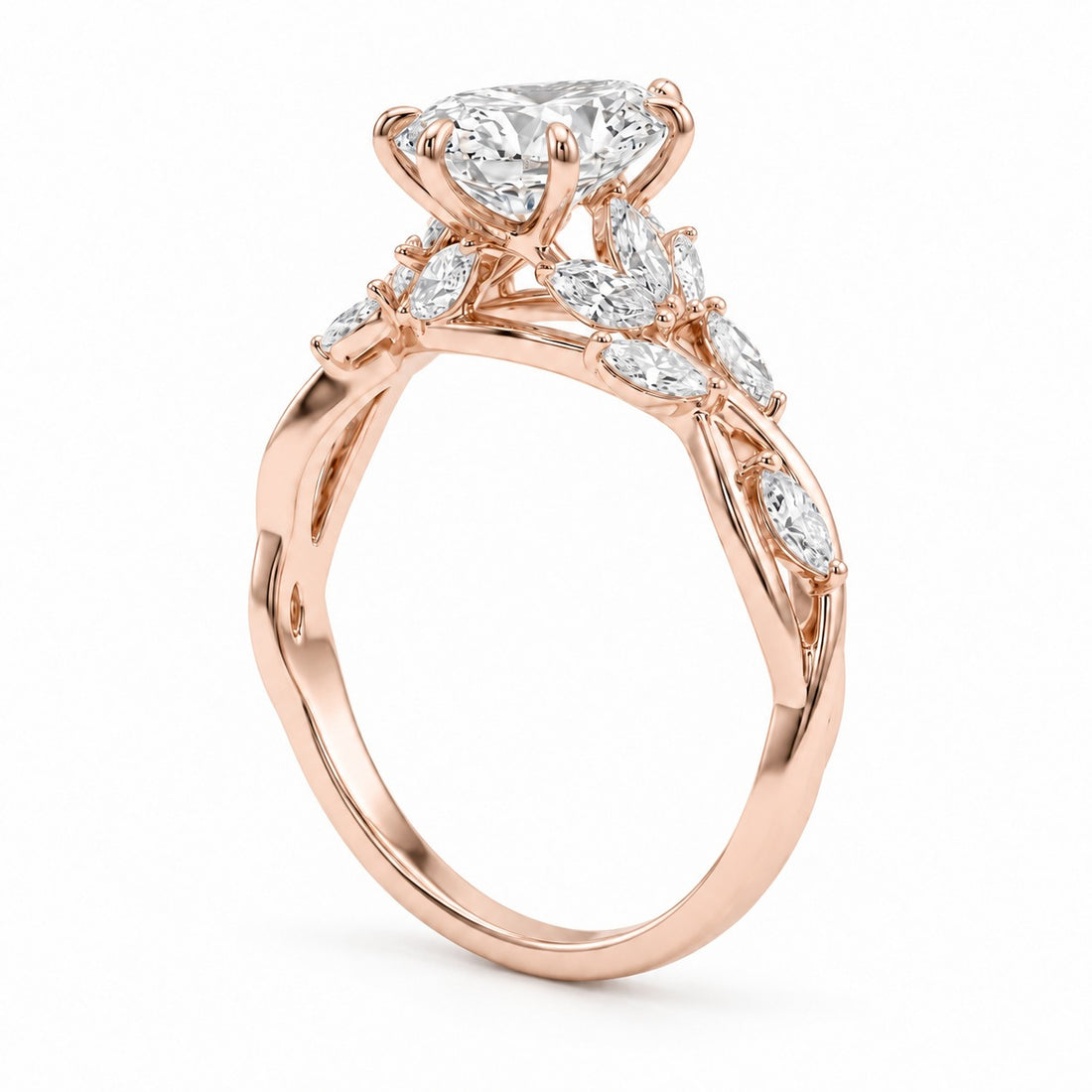 The Magnolia in 14K rose gold, angle view