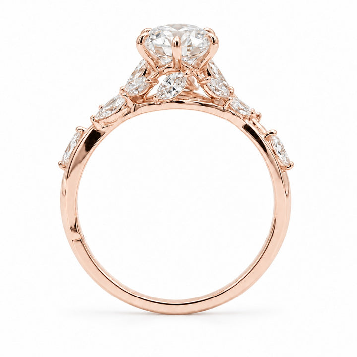 The Magnolia in 14K rose gold, side profile