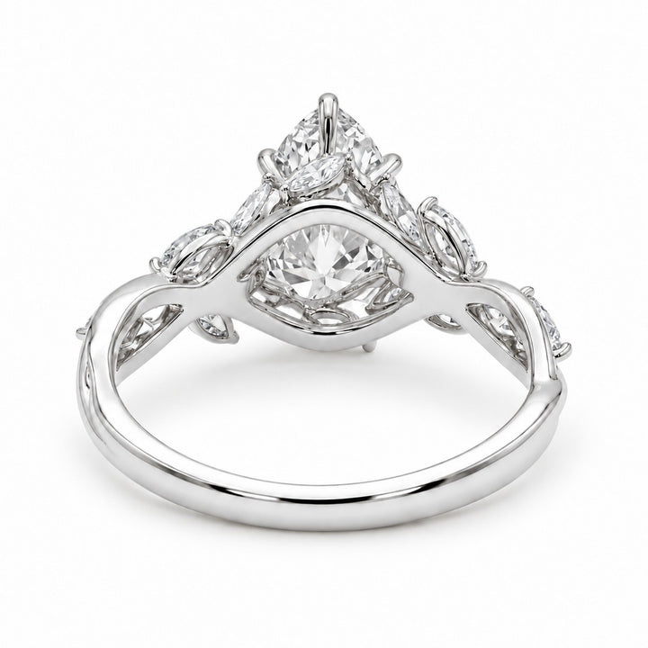 The Magnolia in 14K white gold, underside view