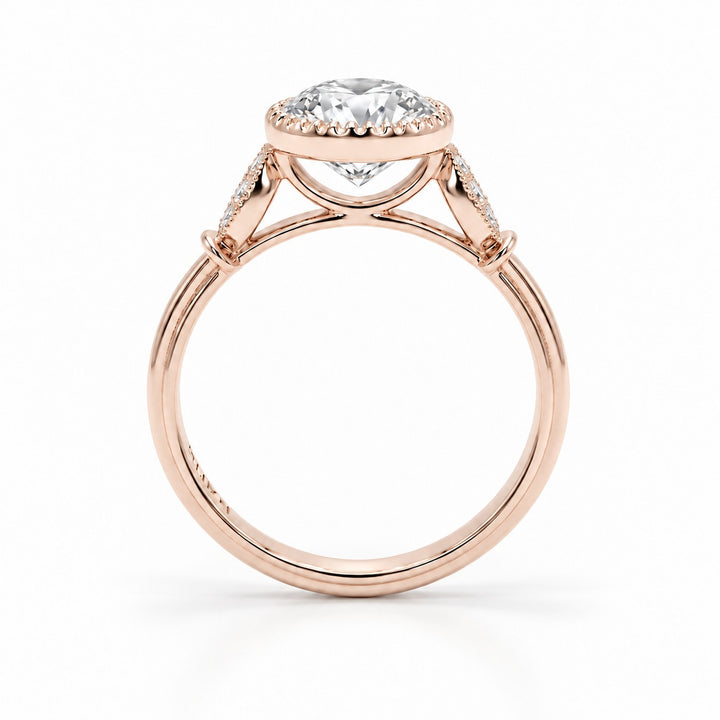 The Marlowe in 14K rose gold, bridge detail