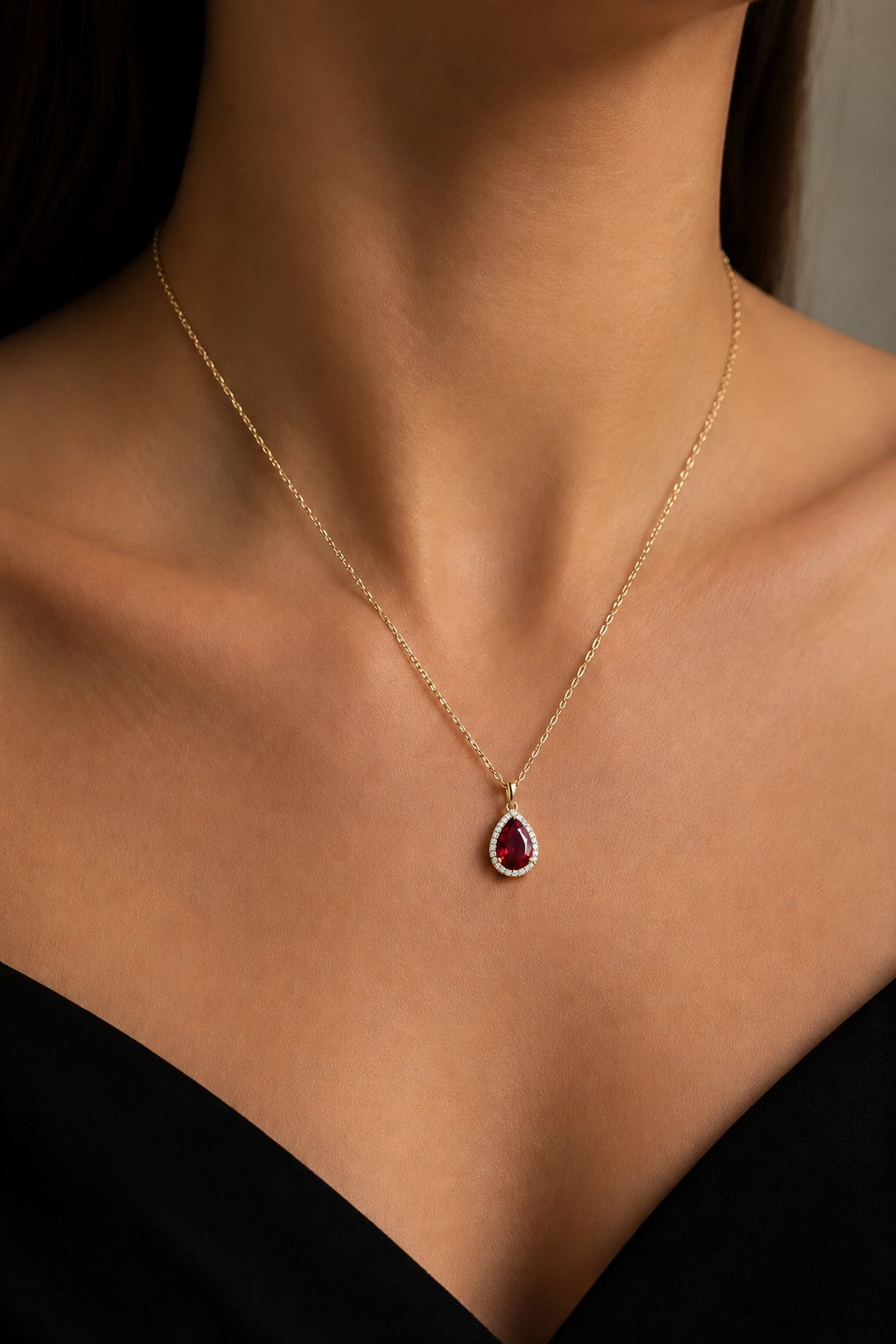 Pear Ruby Halo, 7.00ct