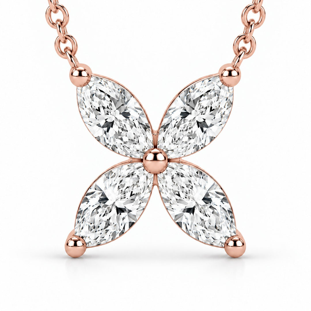 The Jardin Blossom close-up detail in 14K Rose Gold