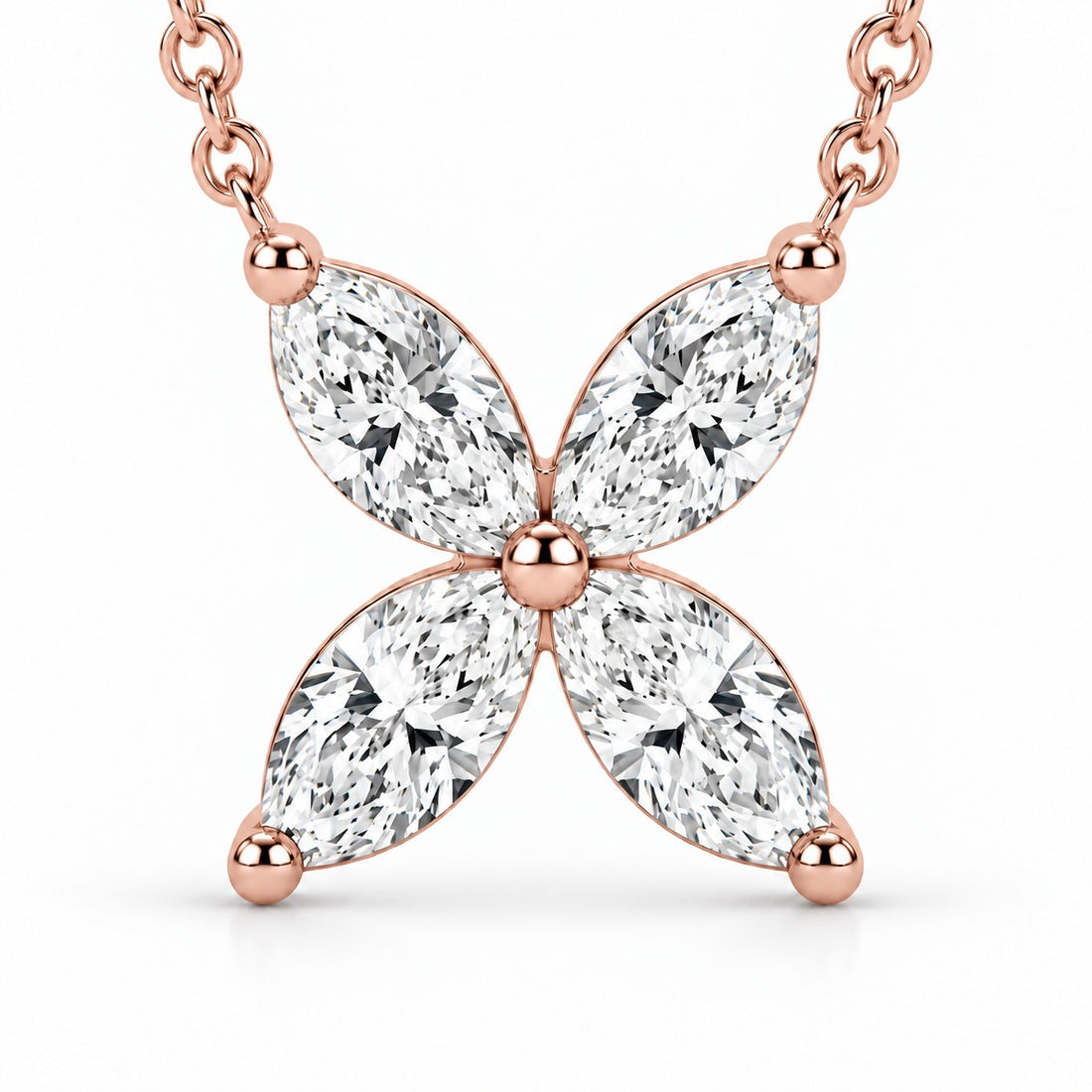 The Jardin Blossom close-up detail in 14K Rose Gold