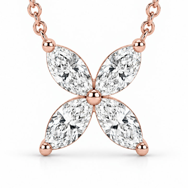 The Jardin Blossom close-up detail in 14K Rose Gold