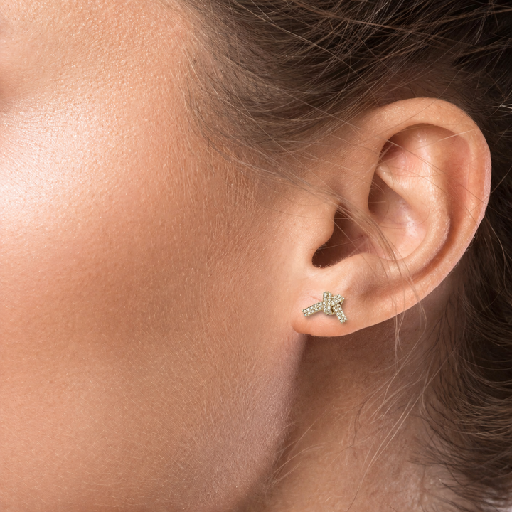 Pavé Knot Lab Diamond Earrings — 0.61ctw