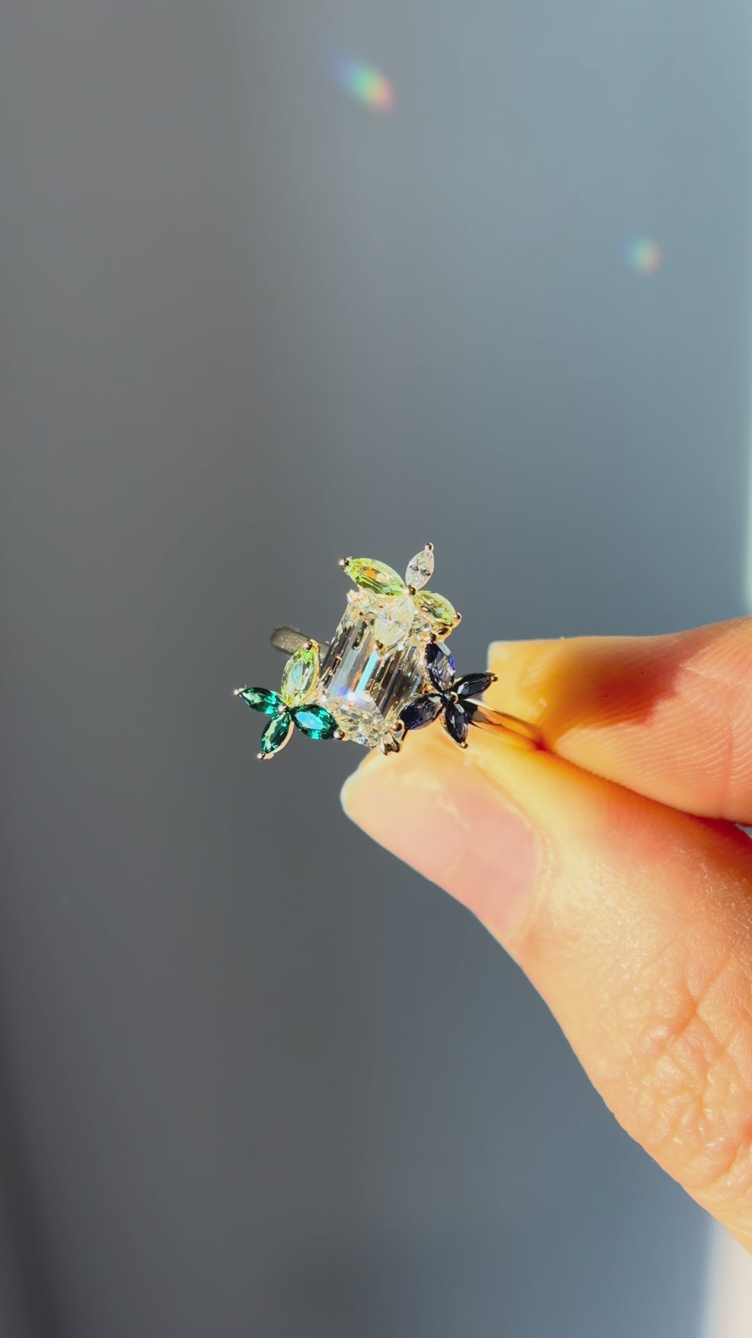 2.50ct Emerald Lab-Grown Diamond Solitaire Ring, "The Jardin"