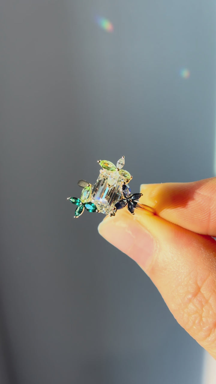 2.50ct Emerald Lab-Grown Diamond Solitaire Ring, "The Jardin"