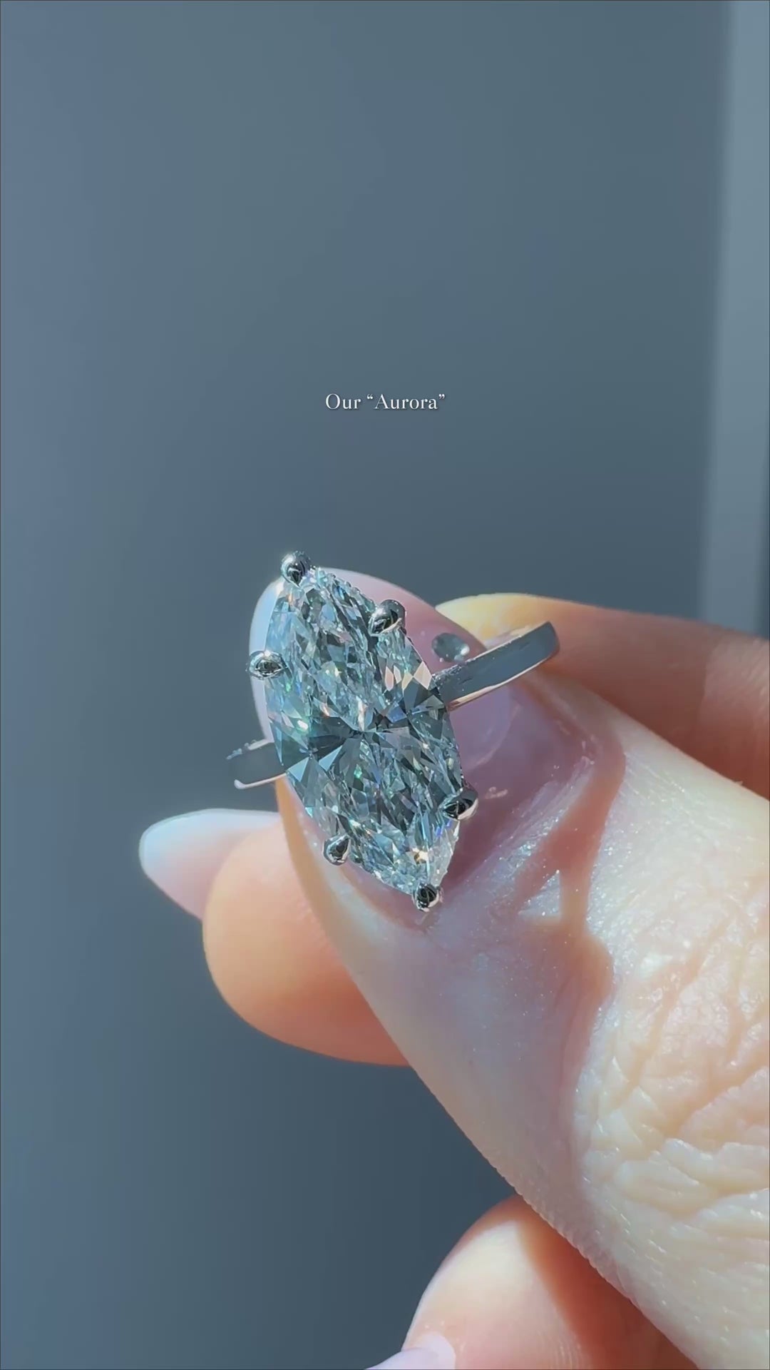 3.00ct Marquise Diamond Classic Solitaire Ring, "The Aurora"