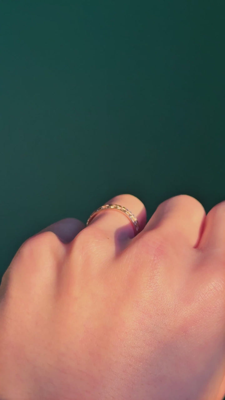 "Ruby & Sapphire" Channel-Set Wedding Band, 5mm
