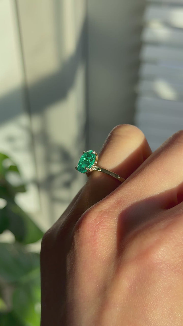 The Essence — Oval Emerald Ring