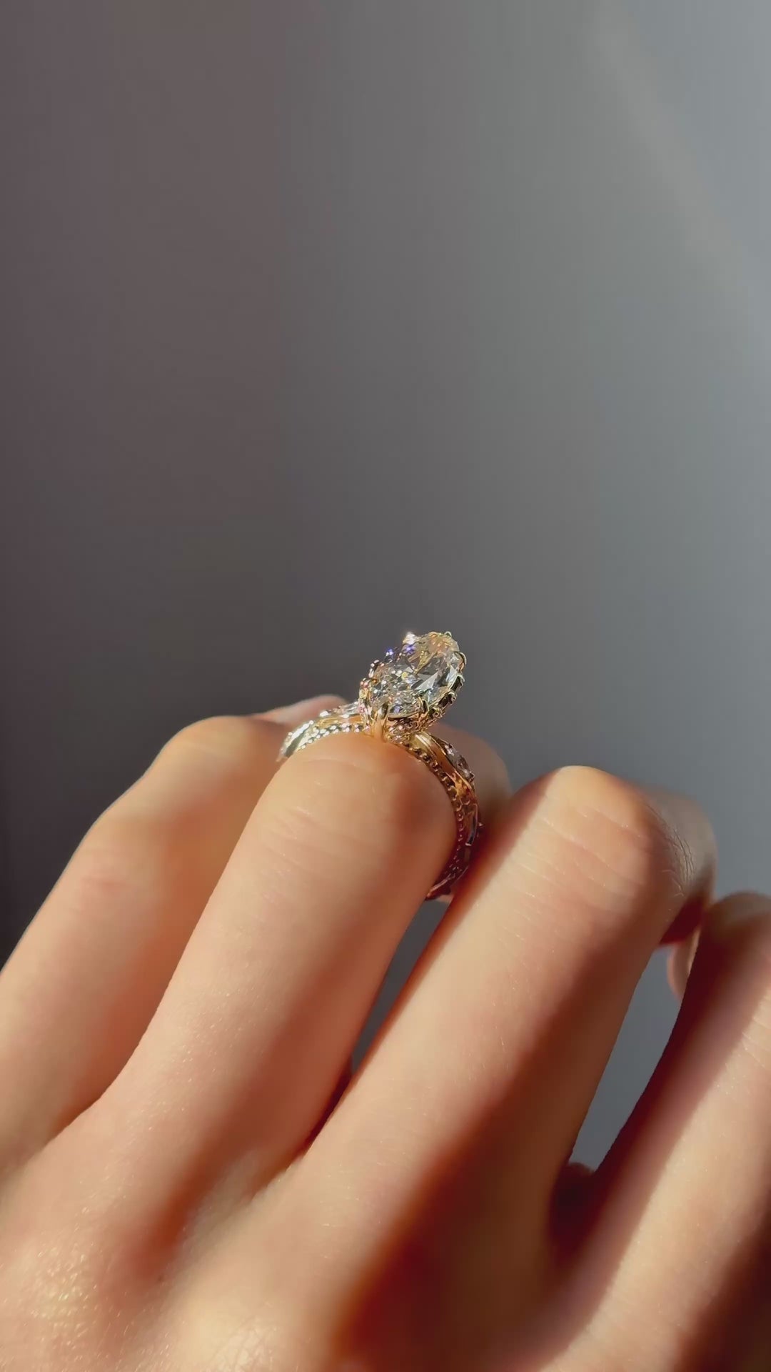 2.75ct Moval-Cut Lab-Grown Diamond Ring, "The Juliette"