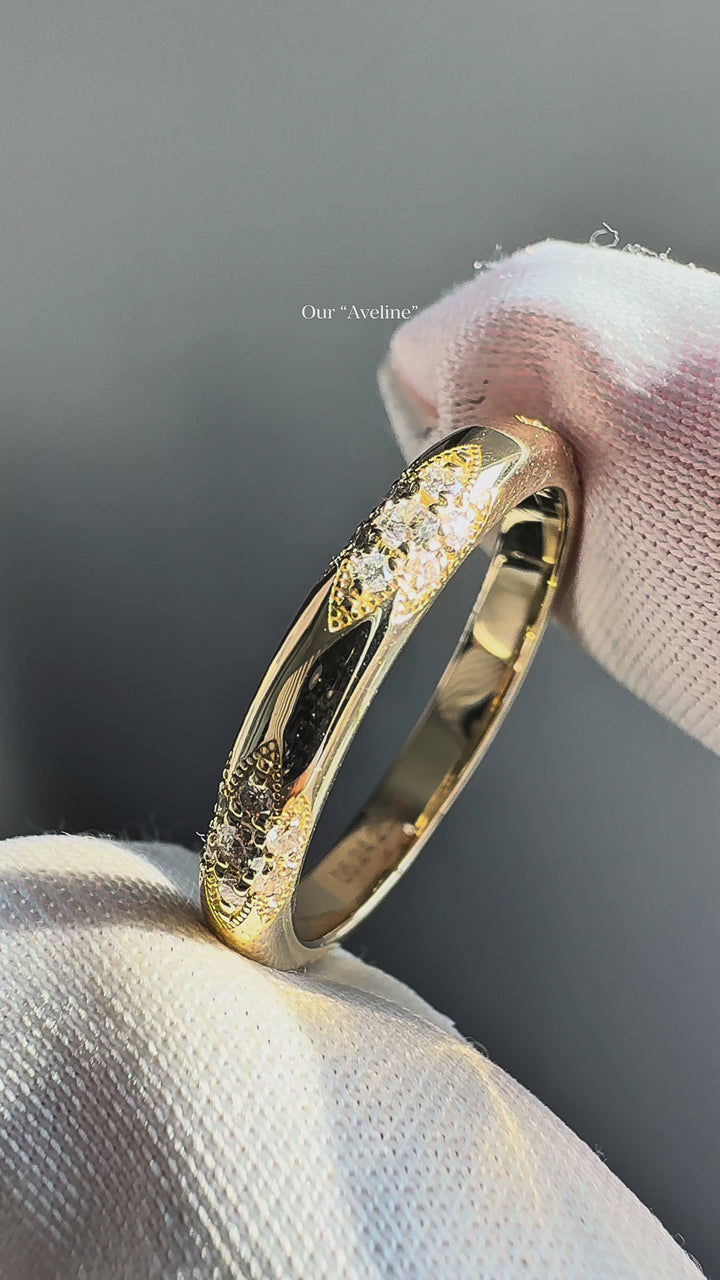 The Aveline — 3mm Diamond Accent Band (0.11ctw)