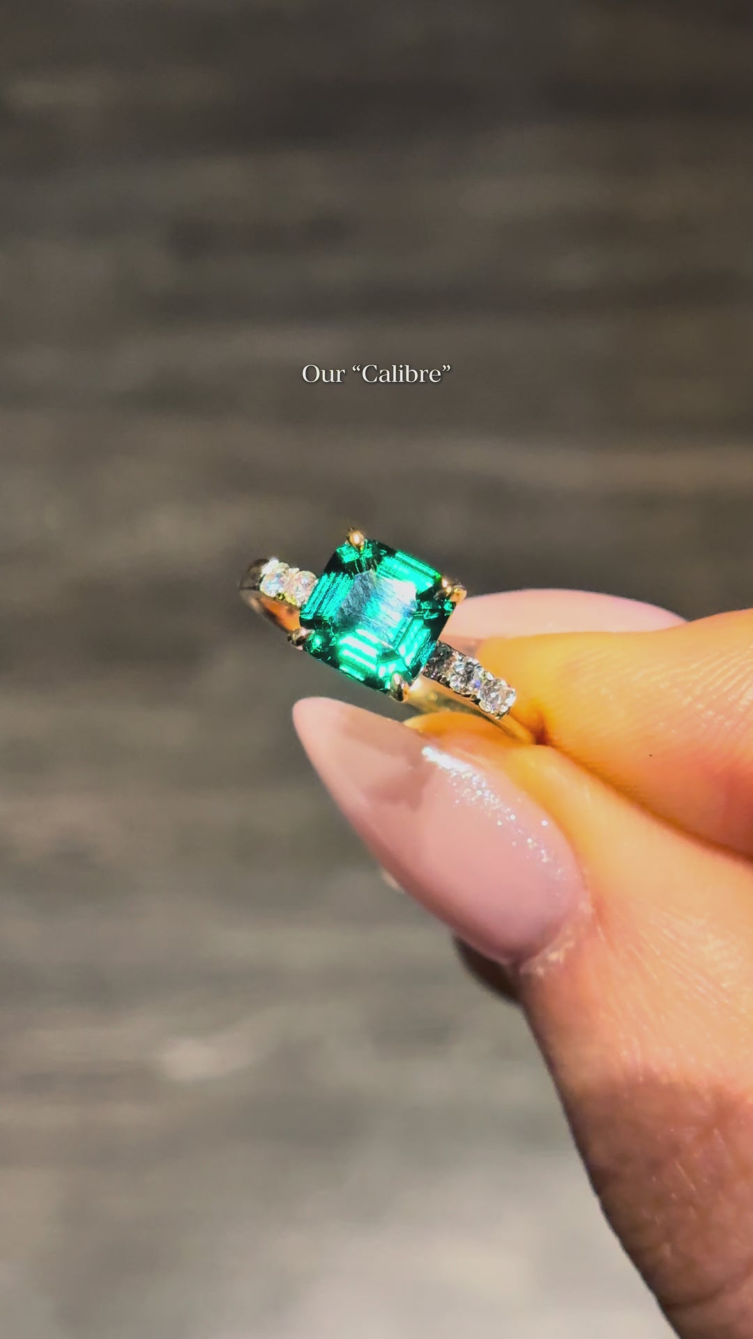 The Calibre — Emerald Accent Ring