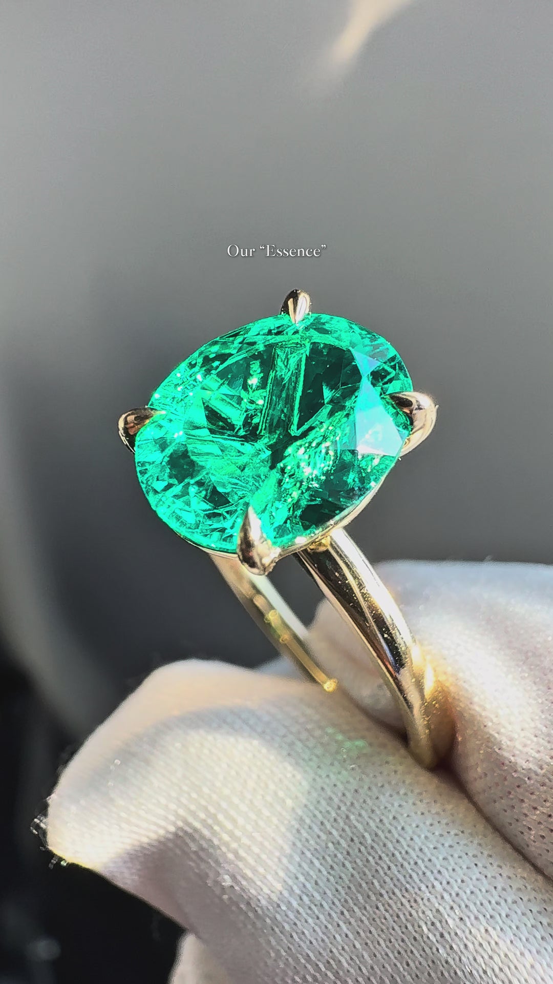 The Essence — Oval Emerald Ring