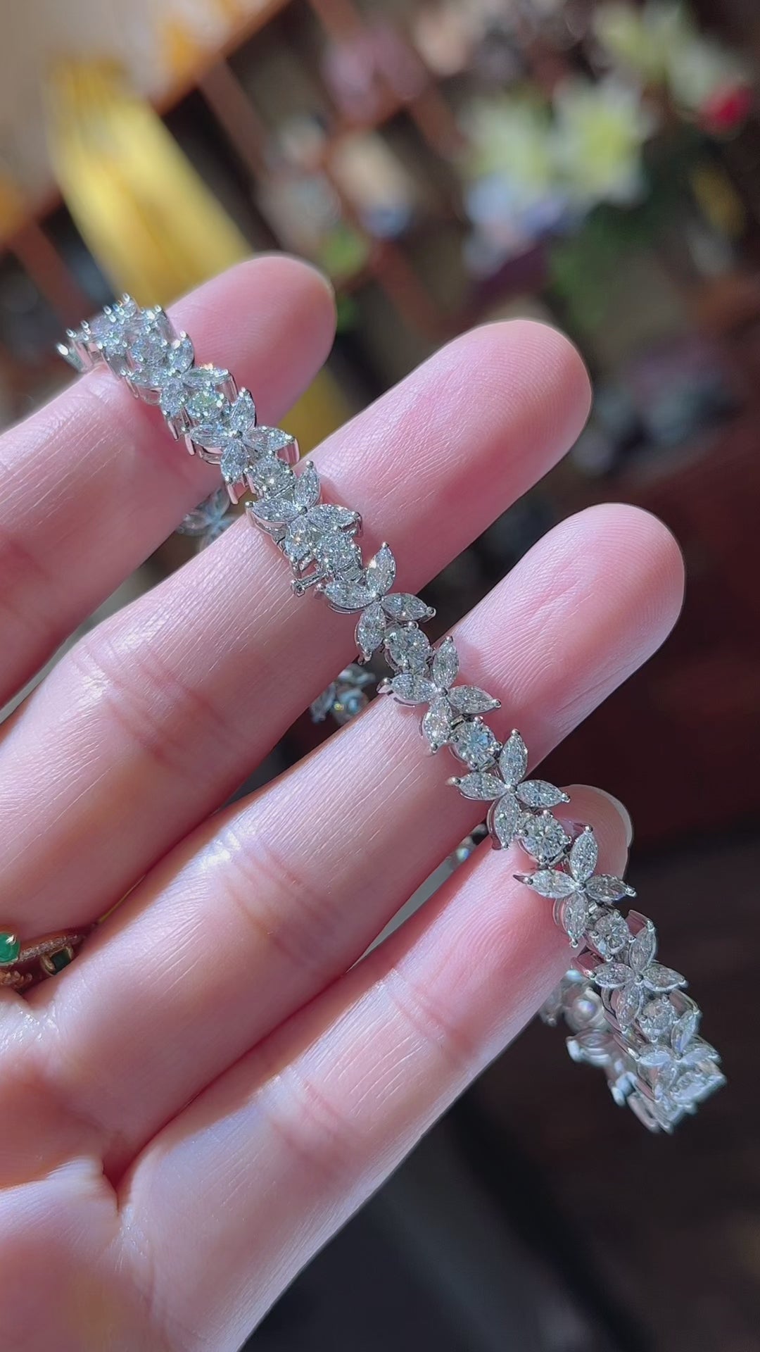 The Jardin Blossom Lab Diamond Tennis Bracelet — 7ctw