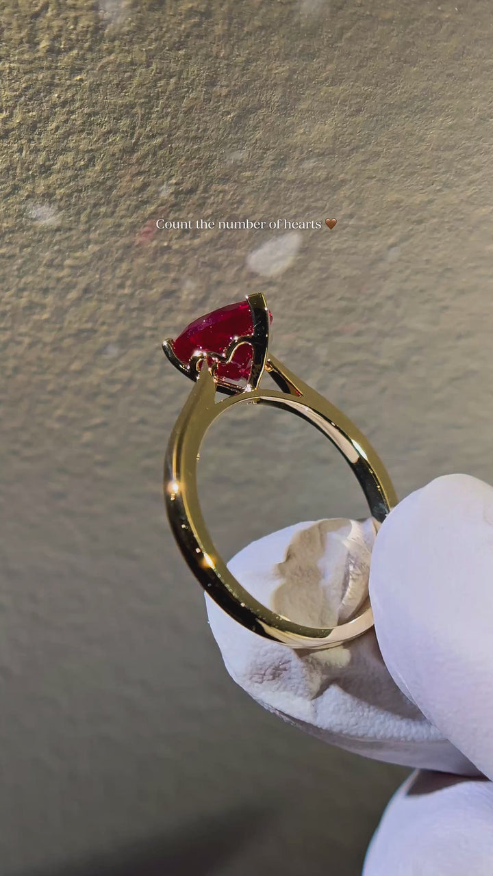 The Heart — Red Heart Ruby Ring