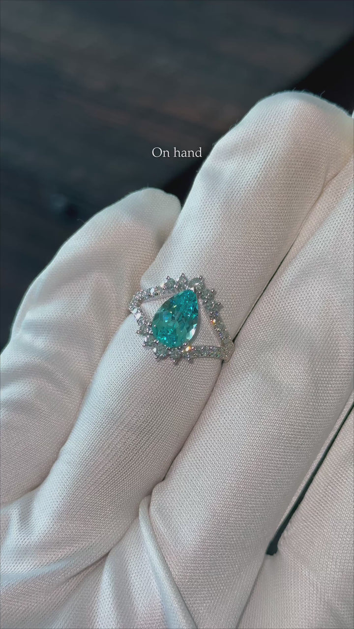 The Eye — Pear Paraiba Diamond Ring