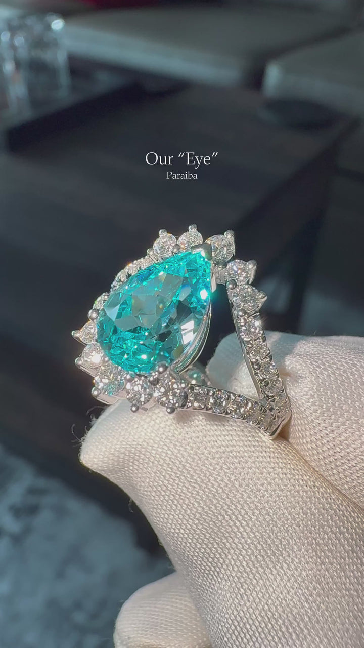 The Eye — Pear Paraiba Diamond Ring