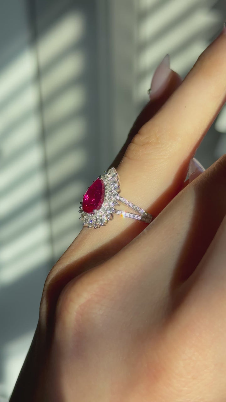 The Empress — Victorian Ruby Cluster Ring