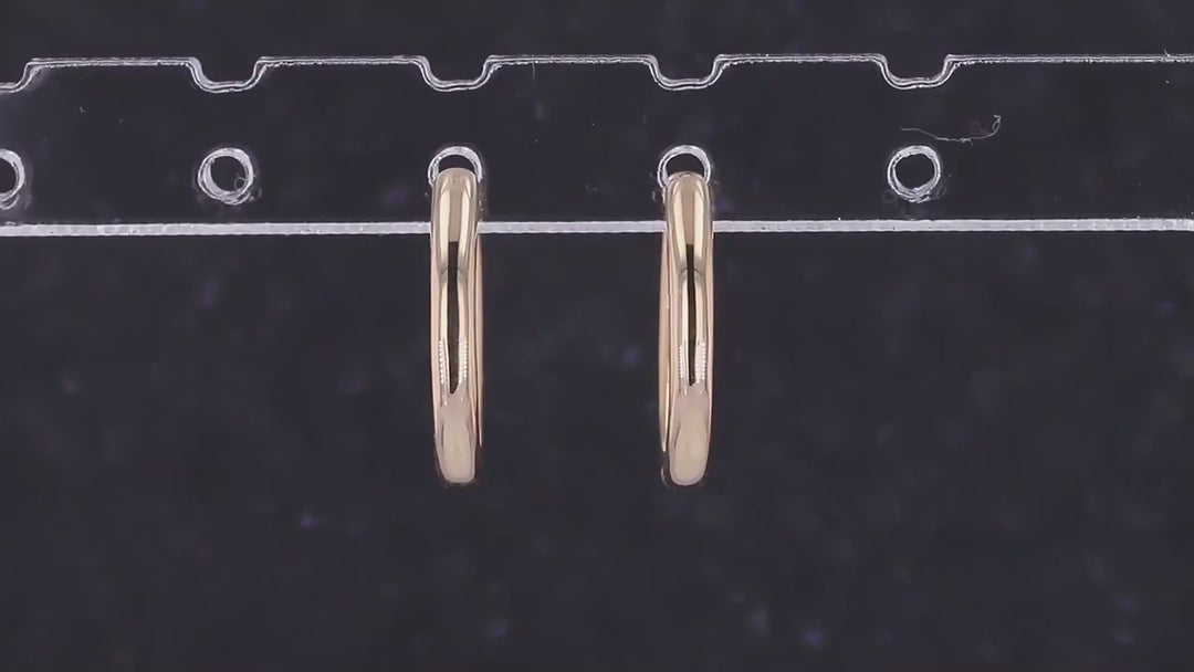 Solid Gold Hoop Earrings in 14k Solid Yellow Gold