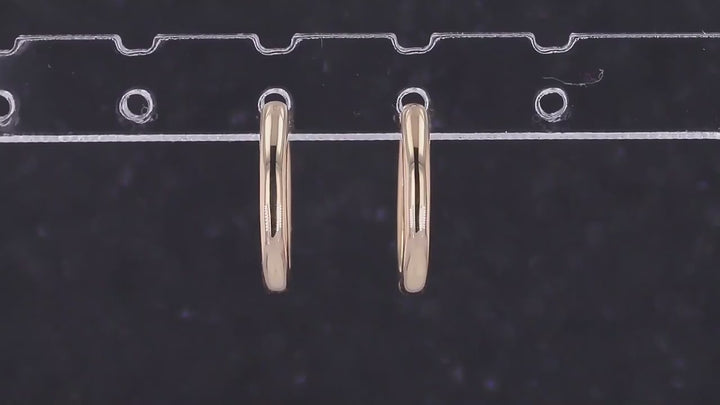 Solid Gold Hoop Earrings in 14k Solid Yellow Gold