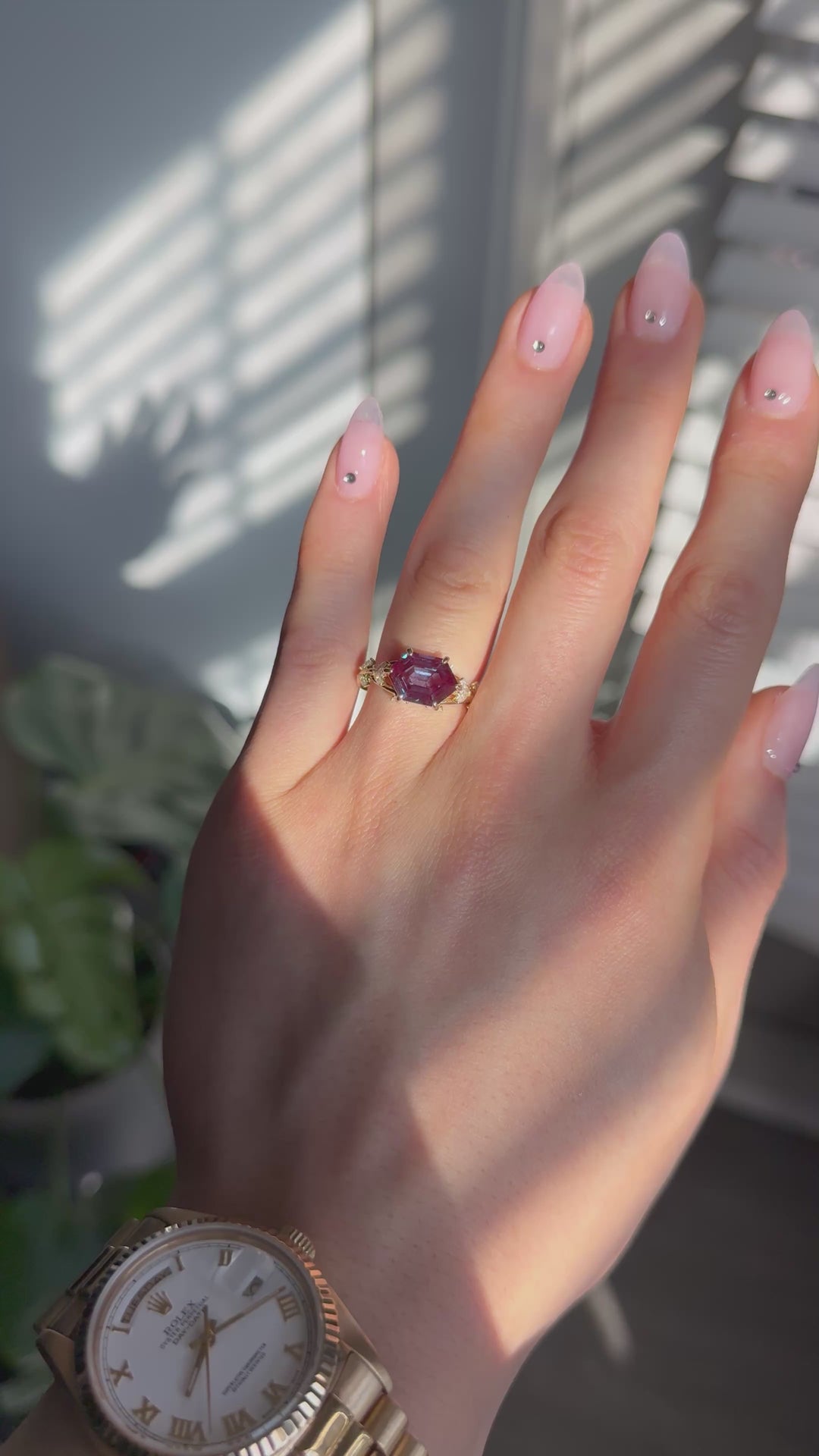 The Verbena — Dutch Marquise Alexandrite Garden Ring