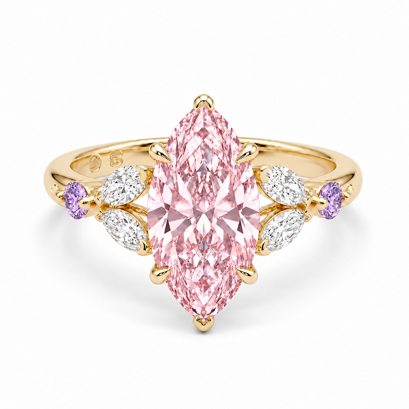 The Rapunzel — Pink Diamond & Amethyst
