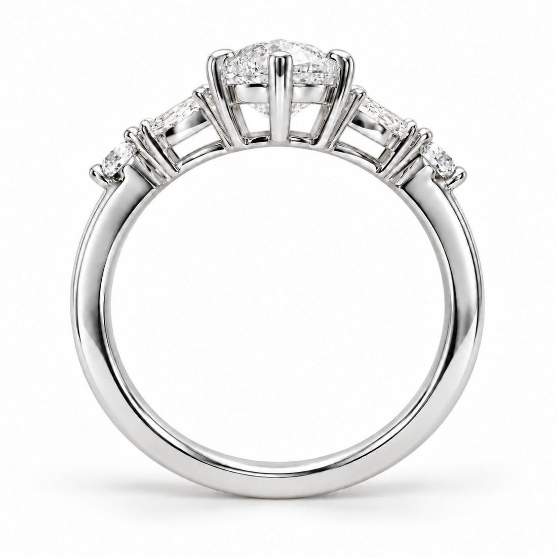 The Rapunzel in 14K white gold, bridge detail