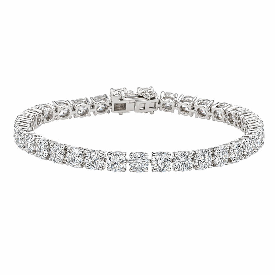 Round Lab Diamond Tennis Bracelet — 16ctw (5mm)
