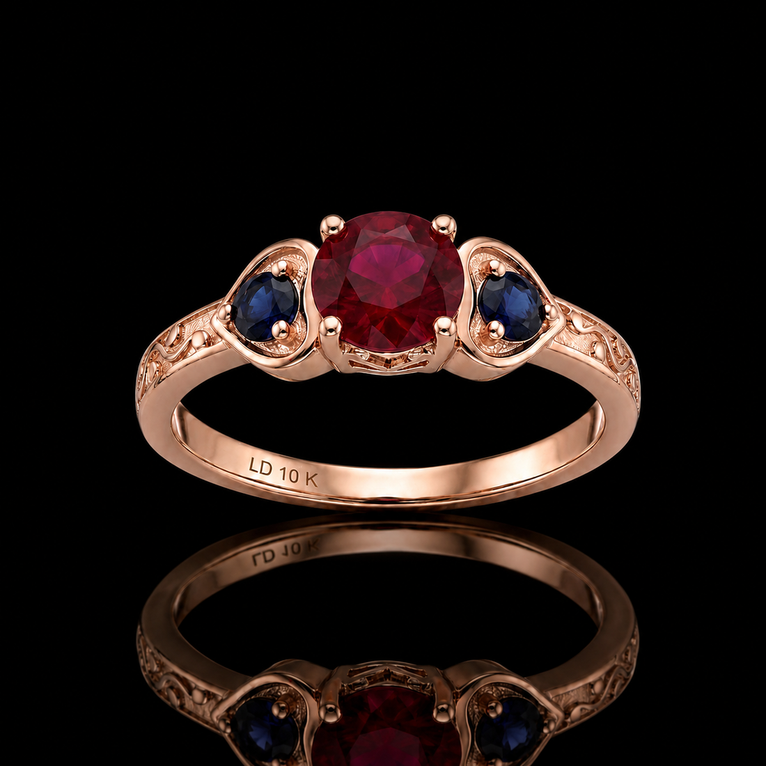 collection:ruby-ring-collection | Ruby ring on black background