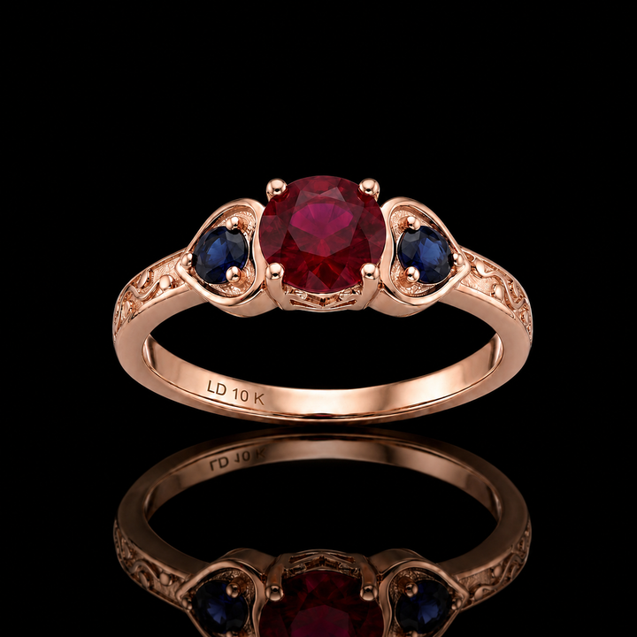 collection:ruby-ring-collection | Ruby ring on black background