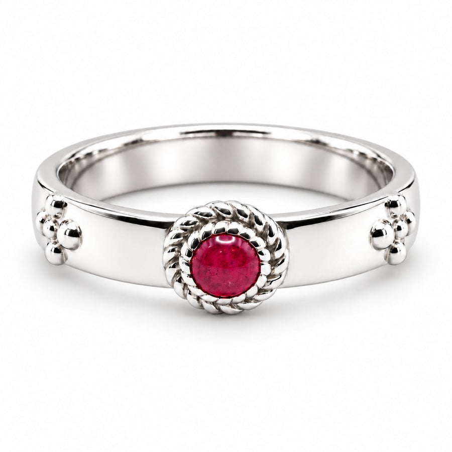 "Calcifer’s Bond" - Ruby/Sapphire Band, 3.5mm