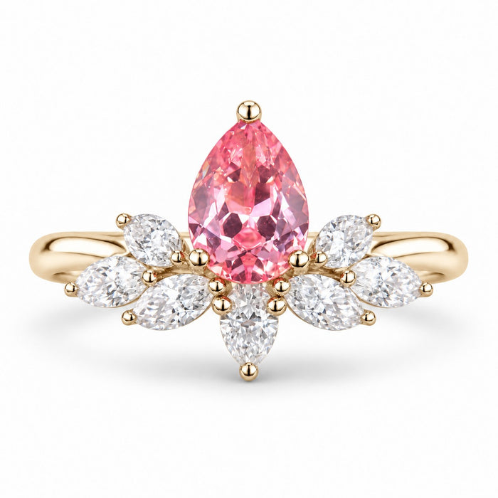 The Lily — Pink Sapphire Floral Ring