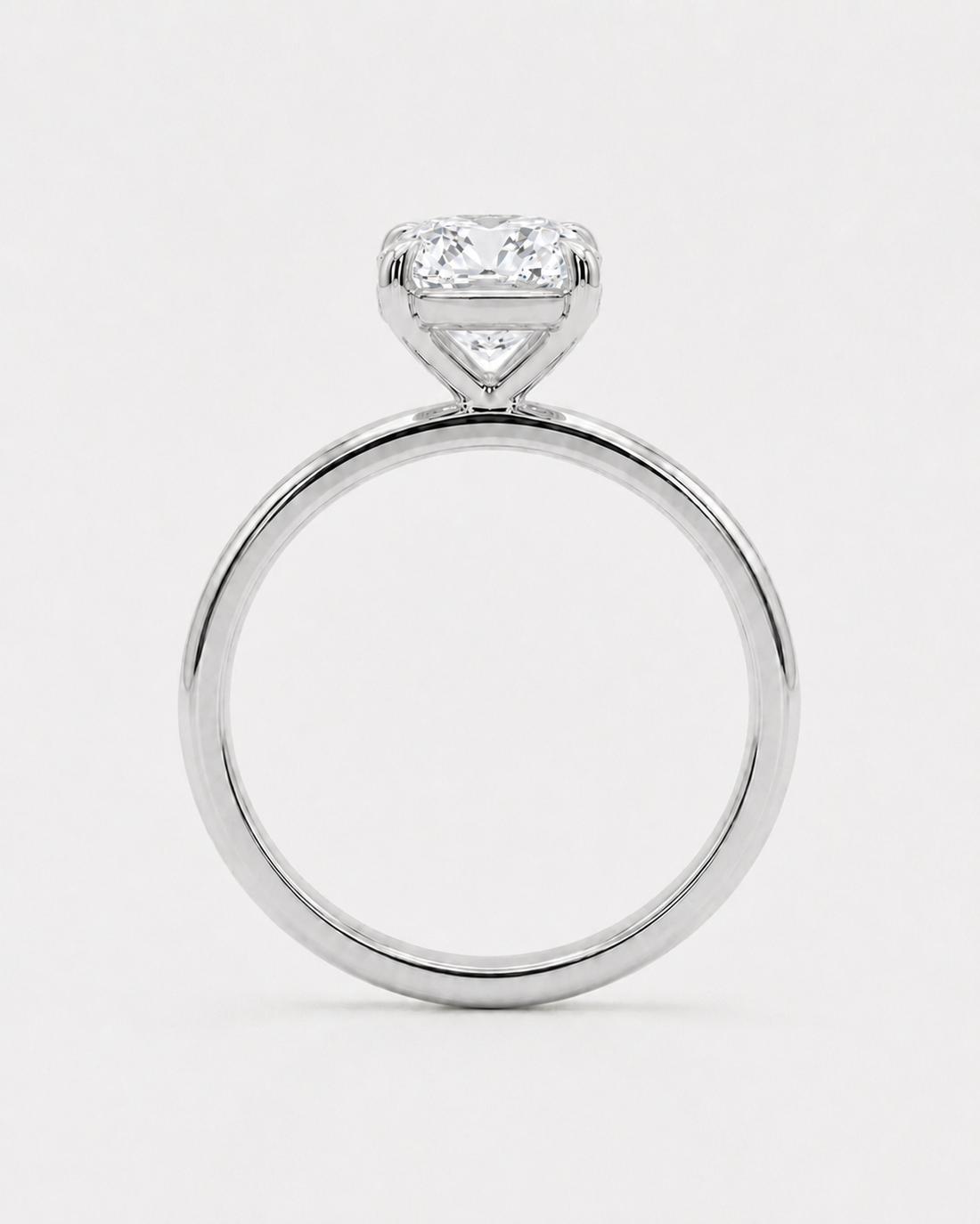 The Solen oval lab diamond solitaire ring, view 11
